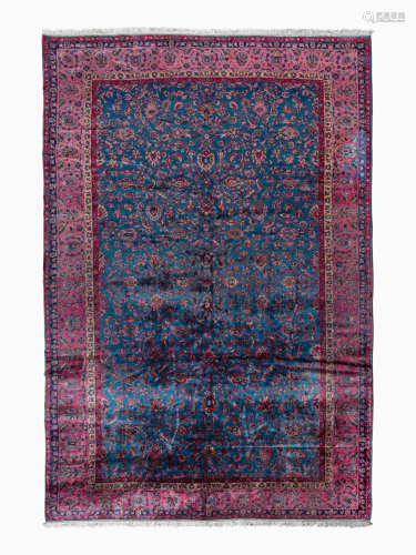 A Kashan Manchester Wool Rug