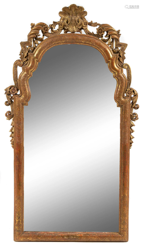 A Queen Anne Style Giltwood Pier Mirror