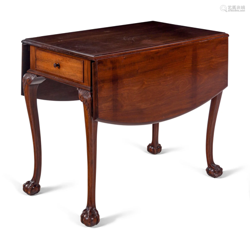 A George II Style Mahogany Drop-Leaf Table