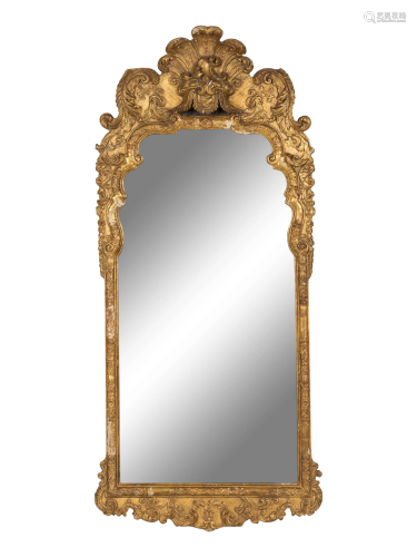 A George III Carved Giltwood Pier Mirror