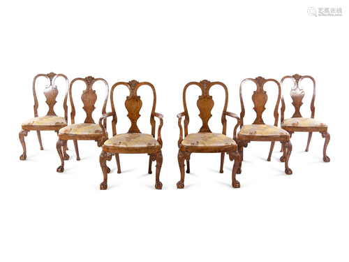 A Set of Six George I Walnut Dining Chairs