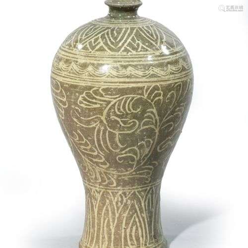 Vase en porcelaine « Joson ».Corée XXe siècleH. 29,5 cm