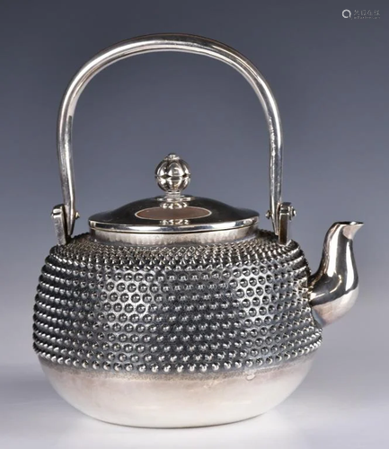 A Japanese Fine Silver Teapot