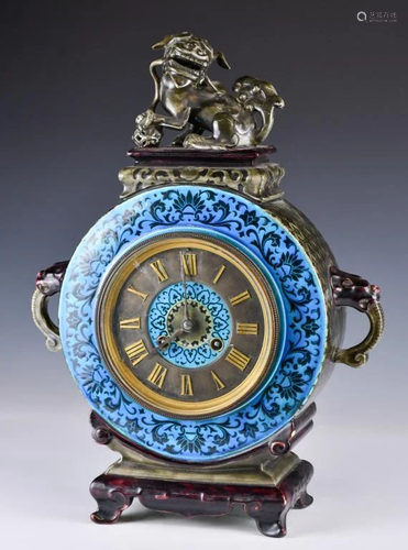 A Porcelain Clock 19th C