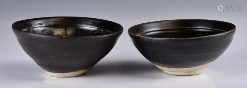 Two Cizhou Ware Black Glaze Bowls