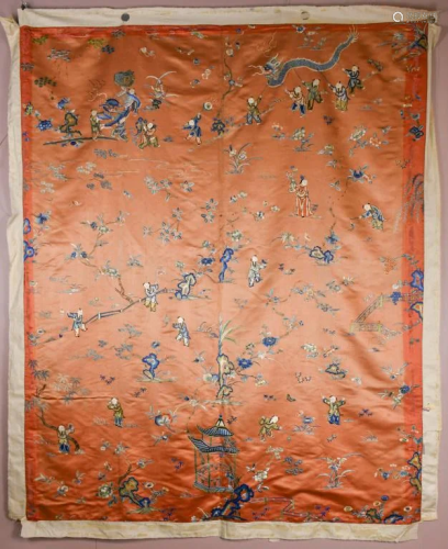 A Silk Painting, 19th C