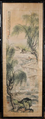 Deng Fen (1894-1964) Landscapes Li Yun signed, with Fra