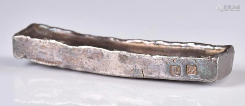 Vietnam Sterling Silver Ingot, 19-20th C.