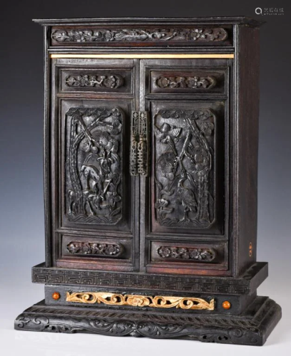A Small Hardwood Cabinet,Republic P.