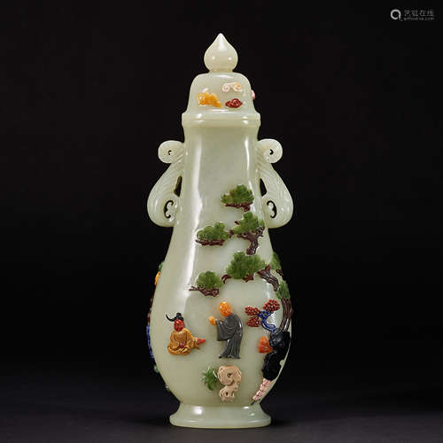 Qing Dynasty, Hetian Jade Bottle