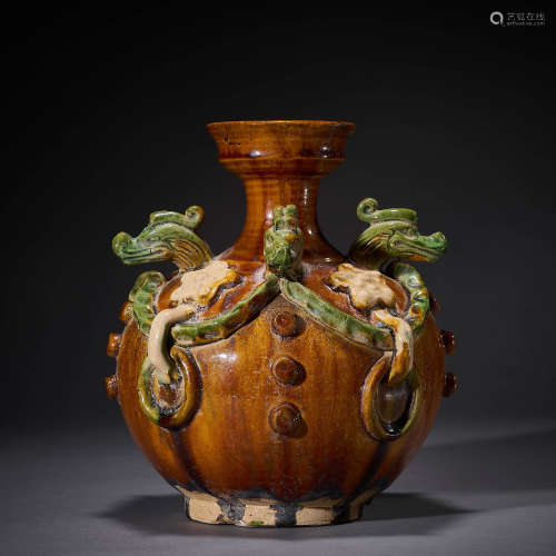 Tang Dynasty, Three-Colored Bottle