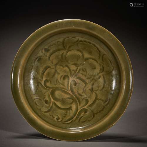 Song Dynasty,Yaozhou Kiln Flower Pattern Plate