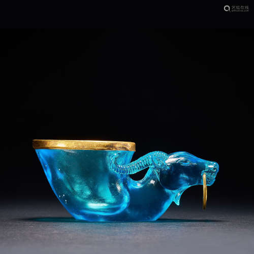 Tang Dynasty, Ox Head Coloured Glaze Cup