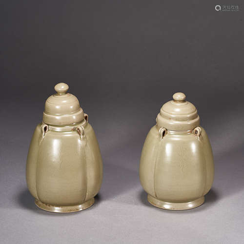 Song Dynasty,Yue Kiln Lidded Jar