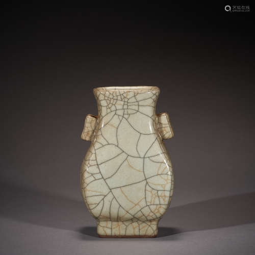 Song Dynasty,Ge Kiln Binaural Bottle