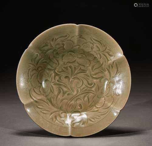 Song Dynasty,Yaozhou Kiln Flower Plate