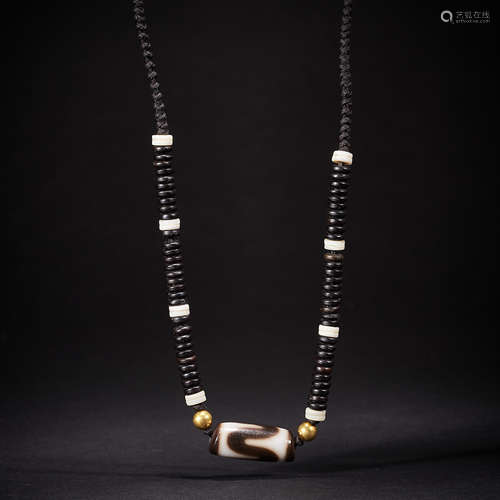 Qing Dynasty, Agate Tianzhu Necklace