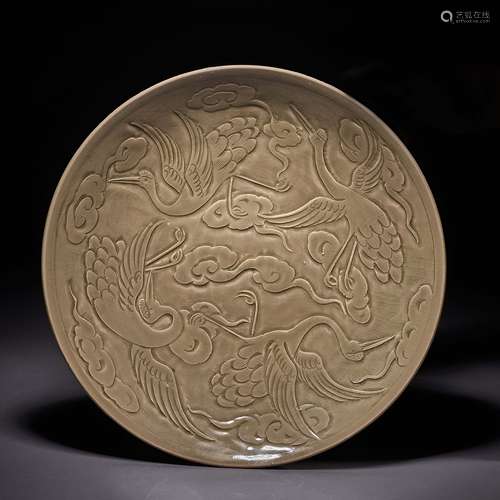 Song Dynasty,Yaozhou Kiln Picking Flower Plate