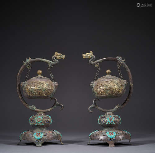 Tang Dynasty,Silver Gilt Aromatherapy