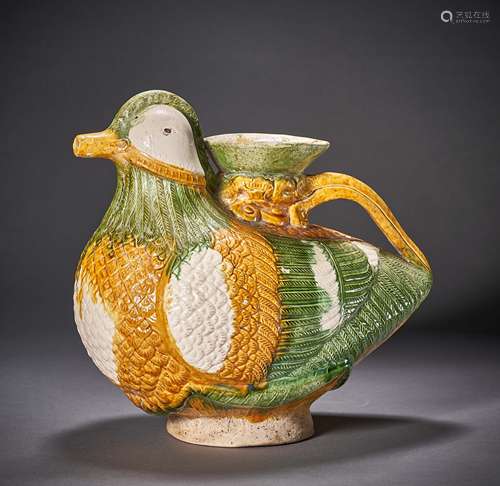 Liao Dynasty, Three-Color Mandarin Duck Pot