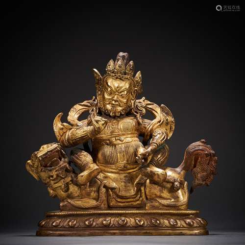 Qing Dynasty,Bronze Gilt Buddha Statue