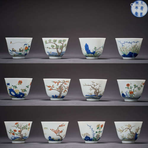 Qing Dynasty,Flower Pattern Cup