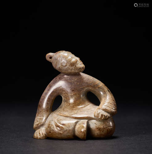Han Dynasty, Jade Man Ornament
