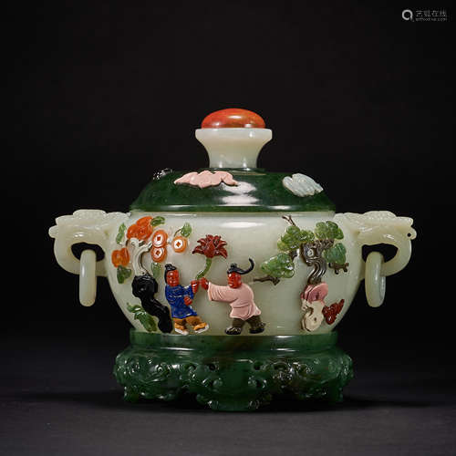 Qing Dynasty, Hetian Jade Man Ornament