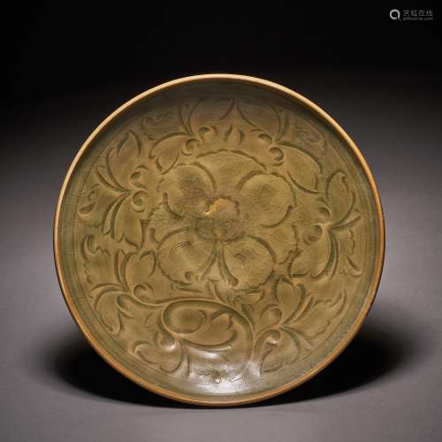 Song Dynasty,Yaozhou Kiln Flower Pattern Plate
