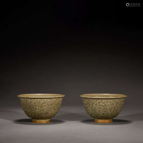 Song Dynasty, Yaozhou Kiln Flower Pattern Tea Cup