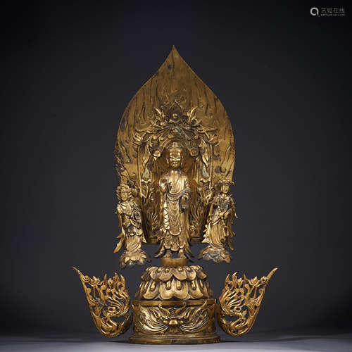 Beiwei, Bronze Gilt Buddha Statue