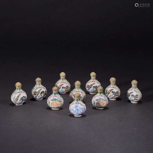 Qing Dynasty,Enamel Snuff Bottle