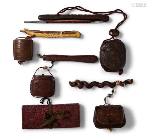 A COLLECTION OF JAPANESE SMOKING IMPLEMENTS MEIJI PERIOD (18...