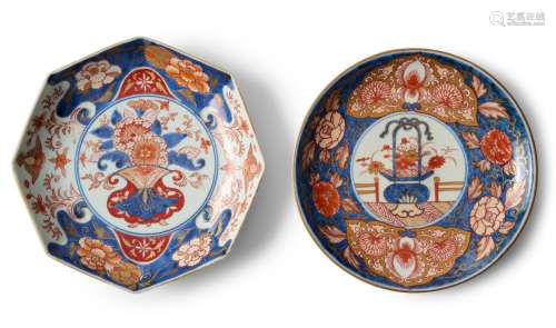 TWO JAPANESE ARITA KINRANDE DISHES EDO PERIOD (1603-1868), 1...