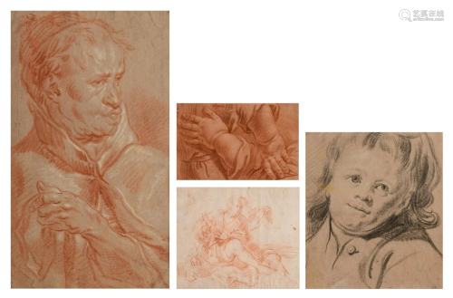 A collection of four drawings attributed to Jan Anton