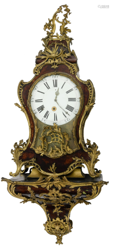 A very imposing Louis XV period cartel clock with