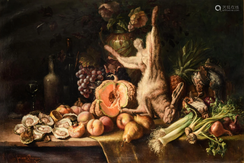 Jos van Genegen (1857-1936), still life, 81 x 120 cmâ€¦