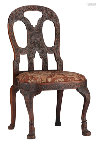 A very rare Chinese export Padouk chair, second half