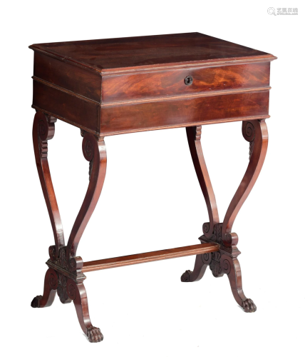 A charming French Restauration lady's sewing table, H