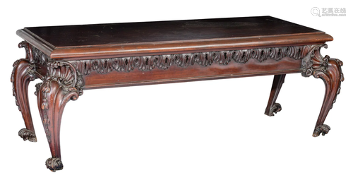 A very imposing Victorian console table with