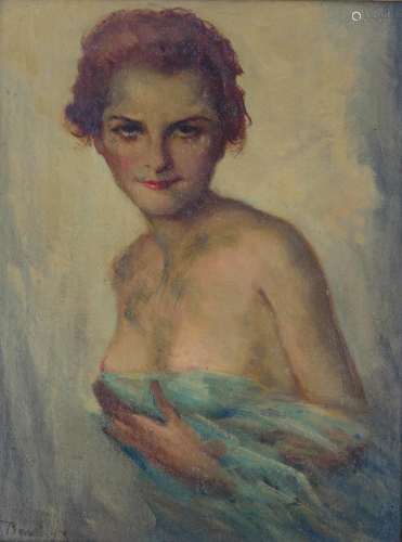 Boudry, a portrait of a lady, 35 x 44 cmâ€¦