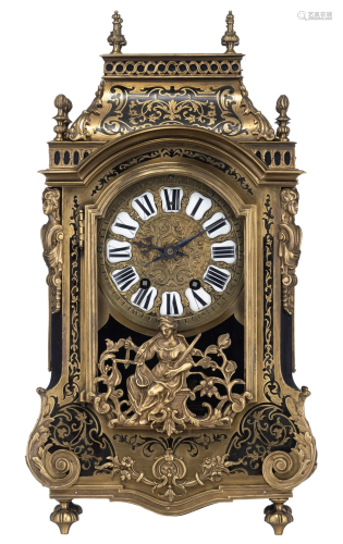 A Louis XIV style 'Pendule Religieuse' decorated with