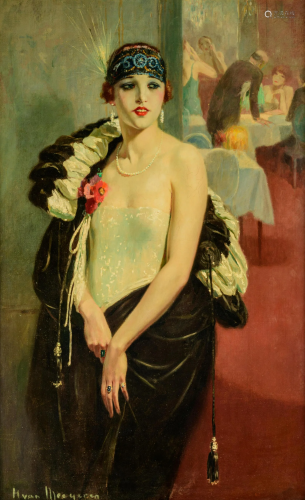 Han van Meegeren (1889-1947), 'ElÃ©gante au casino de