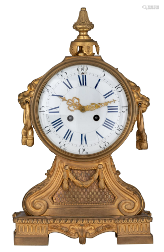 A fine Neoclassical mantle clock, marked â€˜Aubion Ã