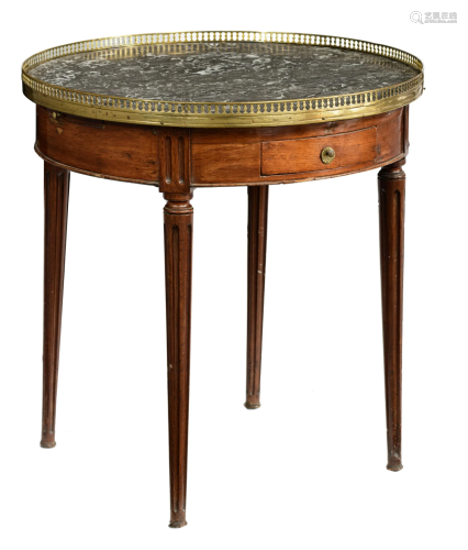 A Louis XVI period 'table bouillotte', late 18thC, H