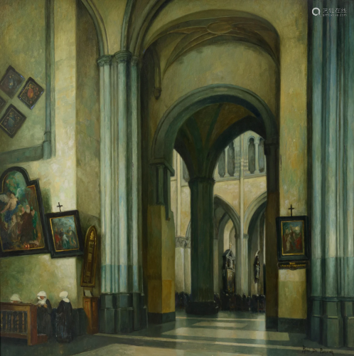 RenÃ© De Pauw (1887-1946), the interior of the St.