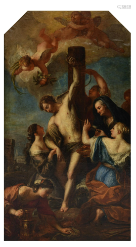 The Martyrdom of Saint Sebastian, Antwerp School,
