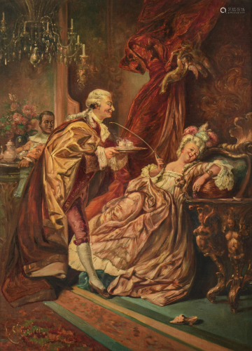L. Chevalier, 'Louis XV dans le boudoir de la