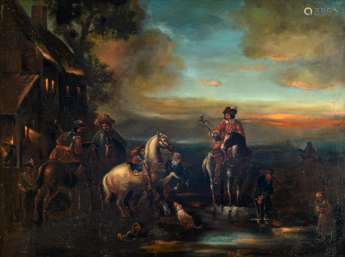 Jean Vasserot (?) (1769-?), travellers near the inn,