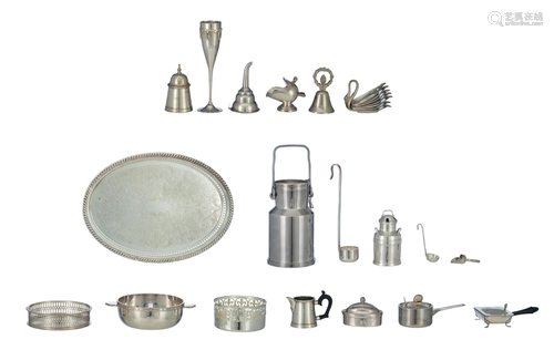 An interesting lot of various silver-plated